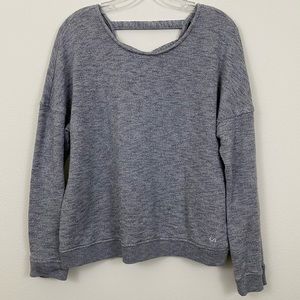Grey Criss Cross Back Sweatshirt